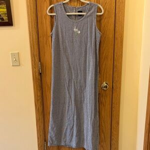 Erika Black Gingham Maxi Dress with Floral Embroidery